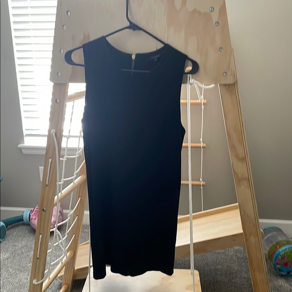 Black Suede Sleeveless Dress